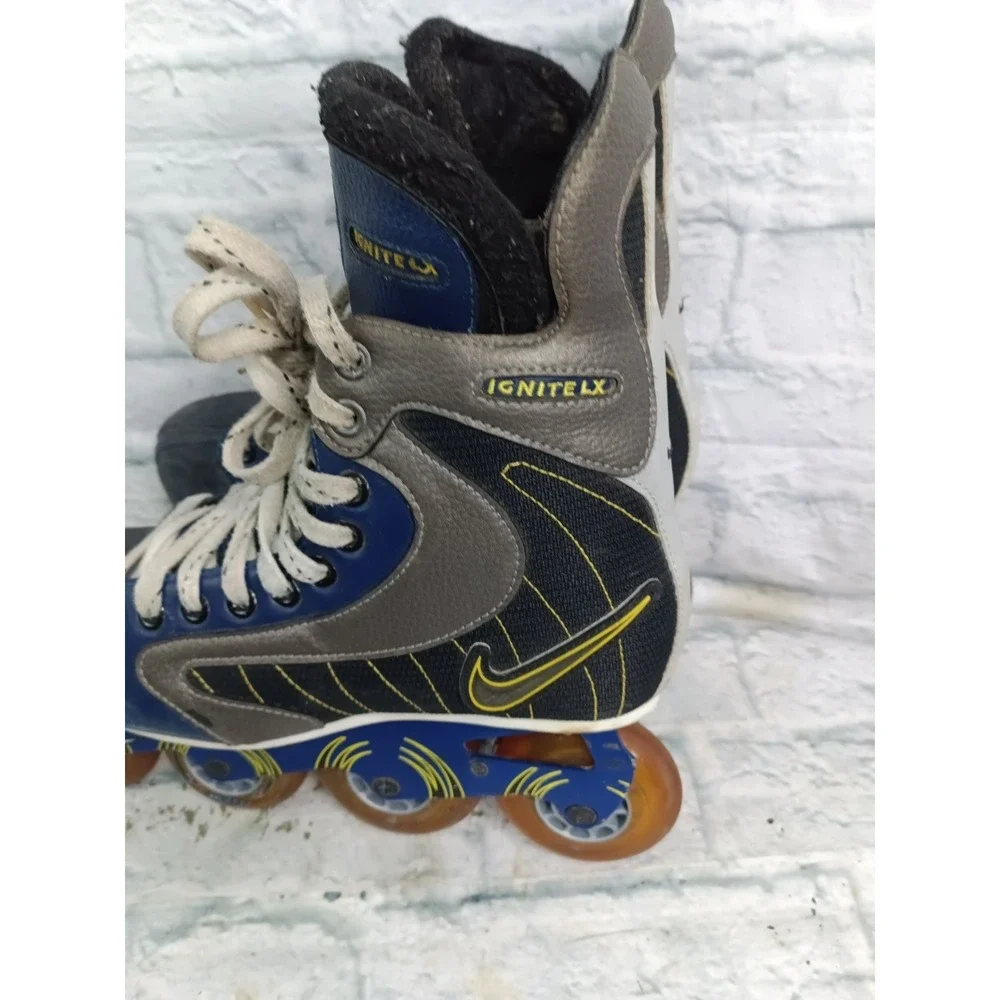 Nike Ignite LX Inline Skates Rollerblades Blue Gray US M 7 EE / L 7.5 EU 40.5